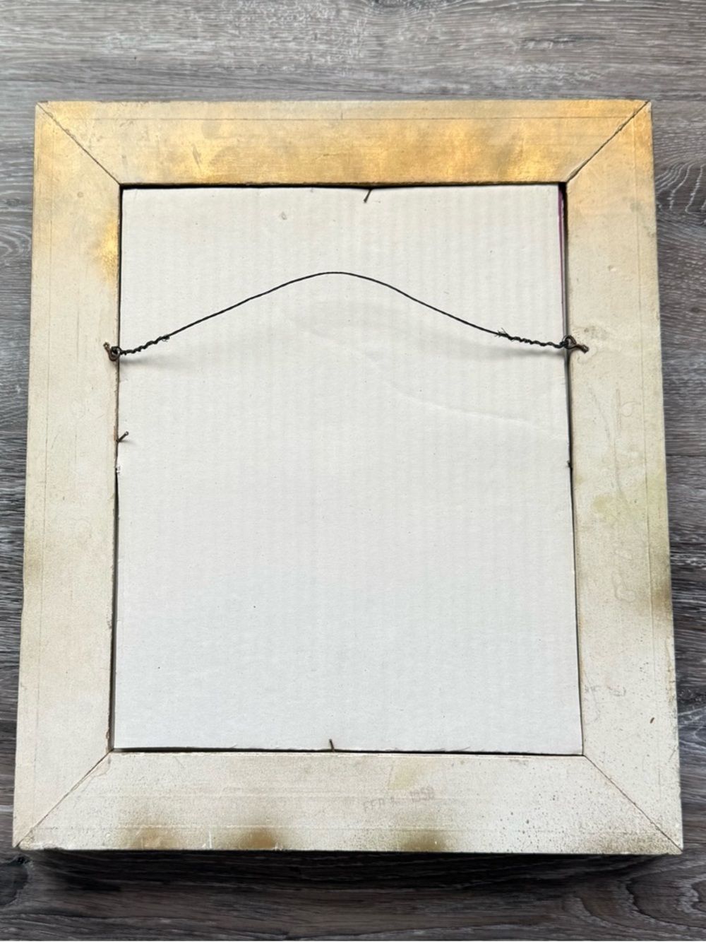 🧸 Antique | 1958 • Gorgeous Gold Ornate Picture Frame • 8”x10” - Picture 5 of 8